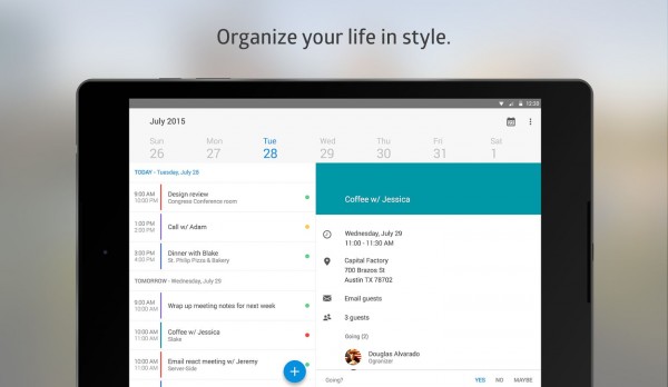 Разработчики почтового клиента Boxer выпустили Android-приложение для календаря