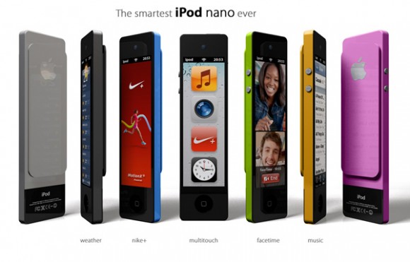 Концепт iPod Nano нового поколения. Он становится худощавым.