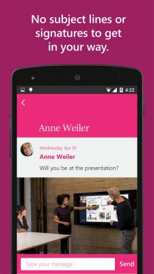 Почтовый клиент Microsoft Send в стиле мессенджера вышел на Android