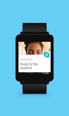 Skype для Android получил поддержку Android Wear