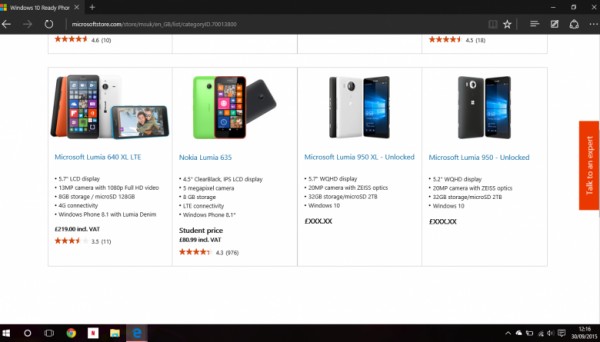 Новые Lumia 950 и Lumia 950 XL появились в онлайн-магазине Microsoft