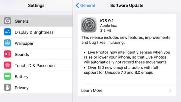 Обновления iOS 9.1, OS X 10.11.1 и WatchOS 2.0.1 доступны для установки