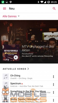 В сети появились первые скриншоты Apple Music для Android