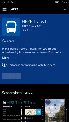 Приложения для карт HERE Maps вернулись в Windows Phone Store