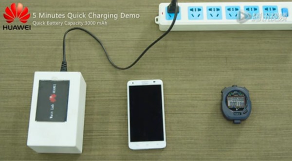 Huawei разработала технологию быстрой зарядки аккумуляторов