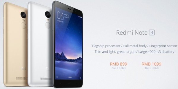 Xiaomi официально представила смартфон Redmi Note 3 и планшет Mi Pad 2