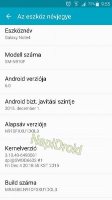 Прошлогодний Samsung Galaxy Note 4 уже обновляется до Android 6.0