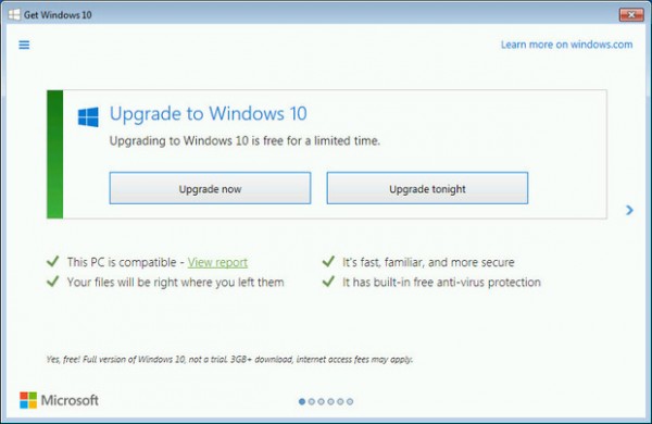 Microsoft снова активно предлагает обновление до Windows 10