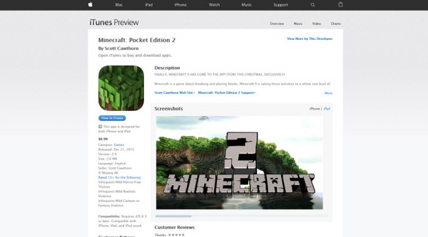 Фальшивое приложение Minecraft: Pocket Edition 2 бьёт рекорды по скачиваниям