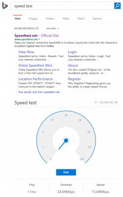 В поисковике Bing скоро появится встроенный тестер скорости интернета