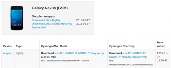 Заброшенный Galaxy Nexus получил Android 5.1 с помощью свежей сборки CyanogenMod 12.1