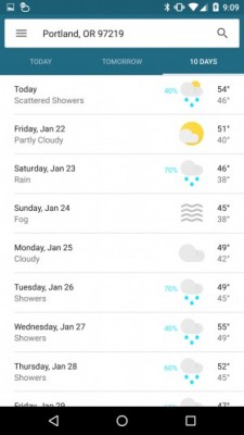 В приложении Google для Android появилась красивая карточка с погодой