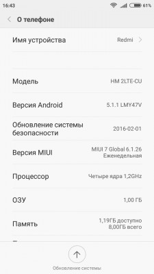 Xiaomi Redmi 2 получает новую версию Android
