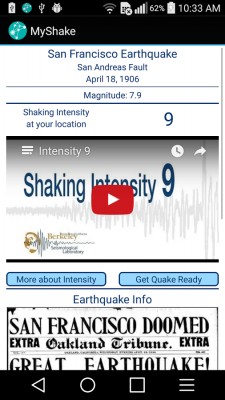 Приложение для Android позволяет определить землетрясение