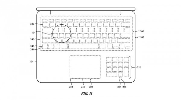Apple запатентовала MacBook без физической клавиатуры