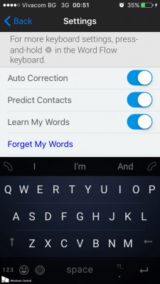 В сети появились скриншоты клавиатуры Microsoft Word Flow для iOS