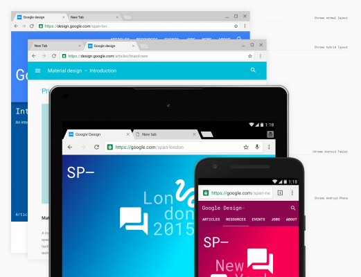 Google Chrome для компьютеров получил «материальный» дизайн