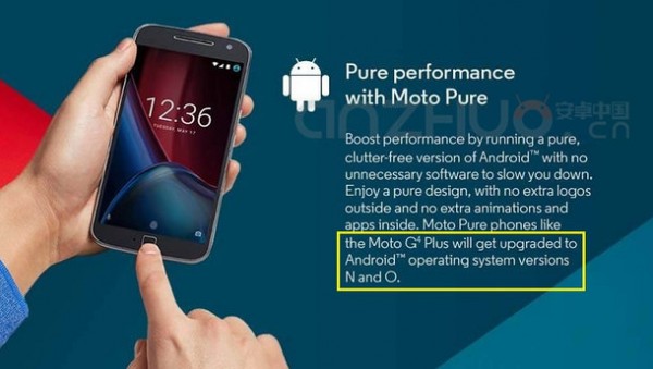 Новые Moto G4 обновятся до последующего “Android O”