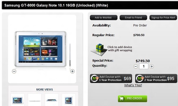 Начинаются продажи планшета Galaxy Note 10.1
