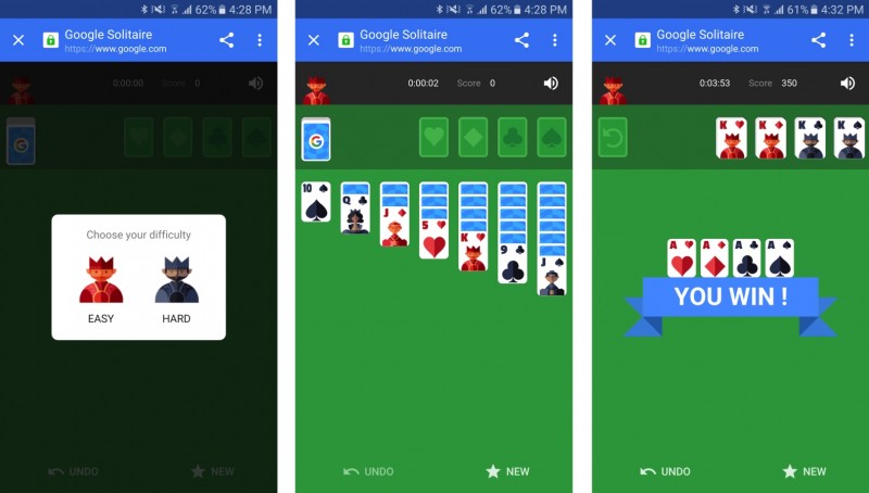 Google добавил игры "Крестики-нолики" и "Пасьянс" в поиск