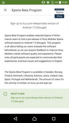 Sony запускает программу тестирования Android 7.0 Nougat