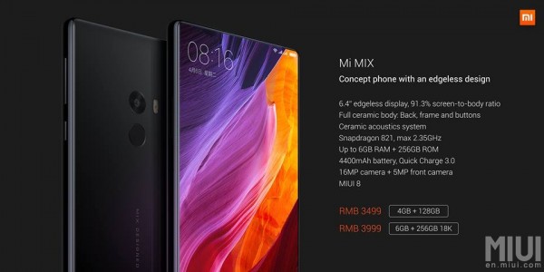 Xiaomi представила невероятный концептфон с огромным экраном без рамок