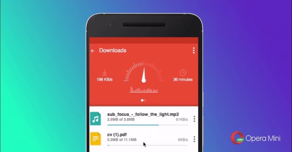 Opera Mini для Android получила новый менеджер загрузок