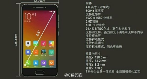 Xiaomi готовит флагман с экраном 4,6 дюймов