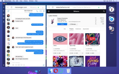 Opera Neon — экспериментальный браузер будущего для Windows и macOS