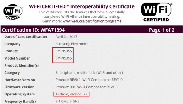 Восстановленный Galaxy Note 7 прошел сертификацию