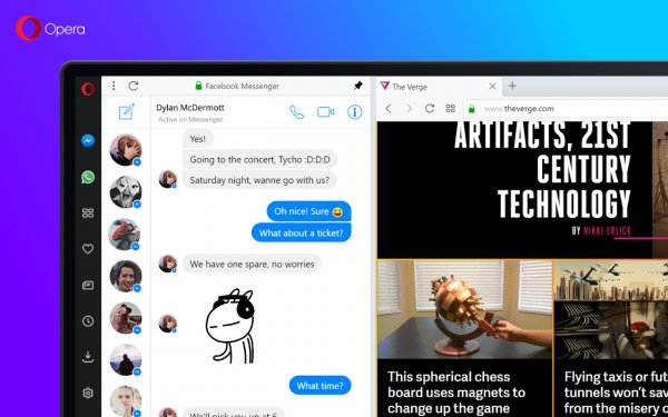 Opera Reborn получила новый интерфейс и поддержку чатов
