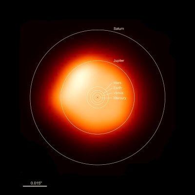 Получен детальный снимок крупнейшей звезды созвездия Ориона