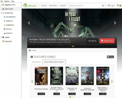 μTorrent открыл собственный магазин игр