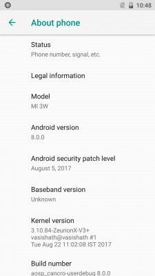 Android 8.0 портировали на Xiaomi Mi 3