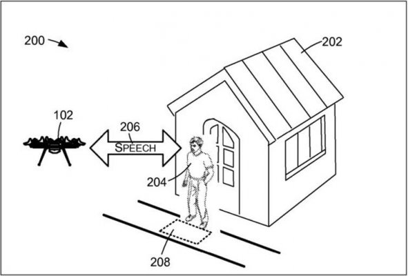 Amazon патентует говорящего дрона-курьера
