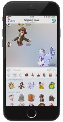 В Telegram 4.3 можно отправлять сообщения сразу нескольким контактам