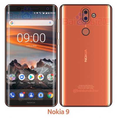 Nokia 9 с безрамочным дизайном показался на рендере