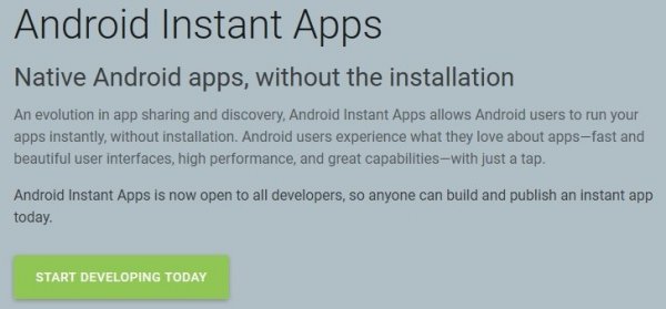 Instant Apps в Google Play теперь доступны всем пользователям