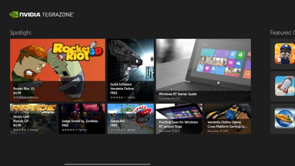 Игры в Nvidia Tegra Zone доступны для Windows RT