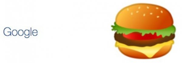 Google неправильно разместила сыр на иконке чизбургера