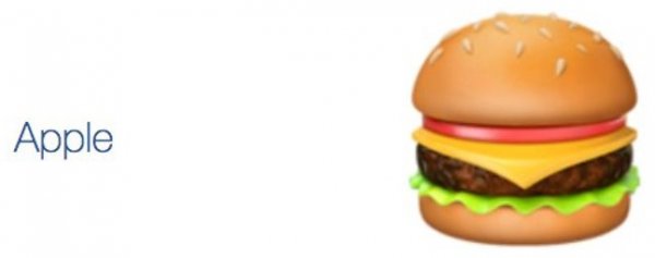 Google неправильно разместила сыр на иконке чизбургера