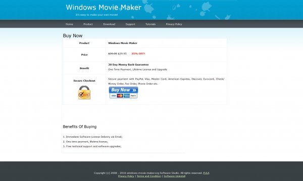 Фейковый Windows Movie Maker просит денег