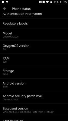 OnePlus 5 получил открытую бета-версию Android 8.0