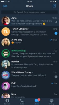 Telegram опубликовал Swift-версию клиента для iOS