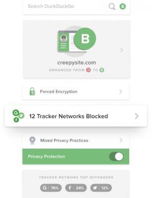 В приложении DuckDuckGo появился блокировщик скрытых трекеров