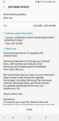 Galaxy S8 и S8+ начинают получать Android 8.0 Oreo