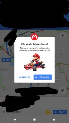 На картах Google появилась отсылка к игре Mario Kart Tour