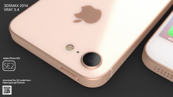 Дизайнер создал трёхмерную модель iPhone SE 2 на основе слухов