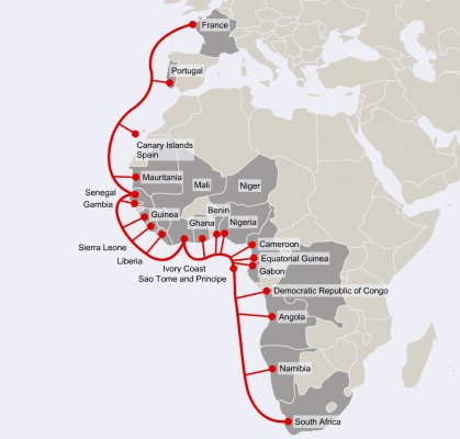 Обрыв кабеля оставил Мавританию без интернета