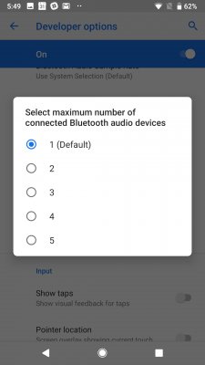 Android 9.0 запомнит настройки громкости гарнитуры Bluetooth